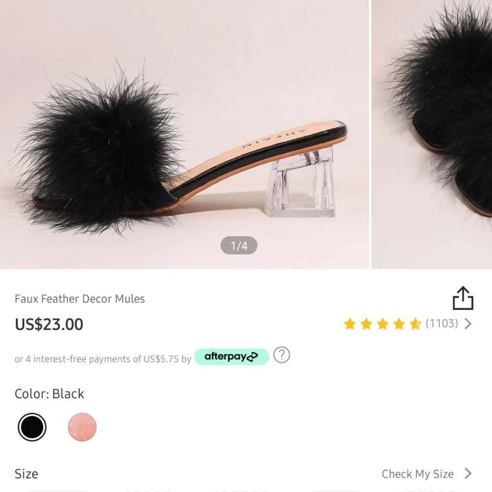 FAUX FUR SANDALS - Picture 2 of 4